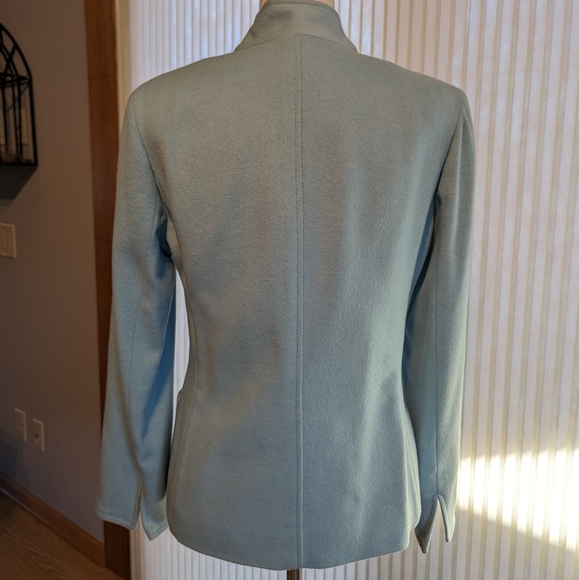 Vintage Women’s Light Blue Wool/Angora Coat Carlisle Size 8 Zip Front - Picture 2 of 16